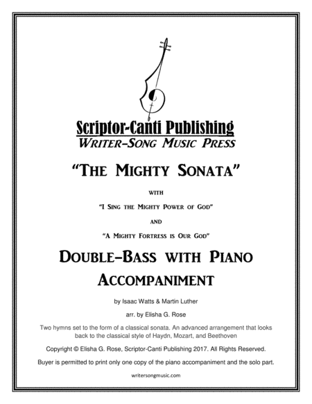 (I Sing The Mighty Power Of God & A Mighty Fortress Is Our God) The Mighty Sonata - Double-Bass (arr. Elisha G. Rose)