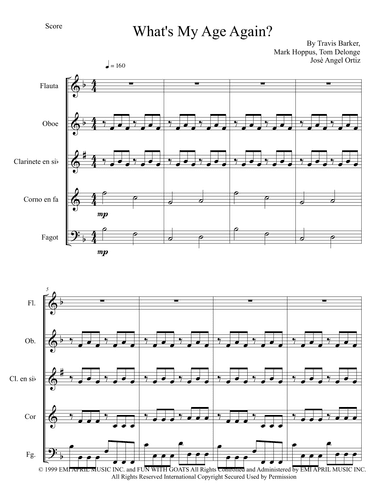 What's My Age Again? (arr. José angel Ortiz ramirez)