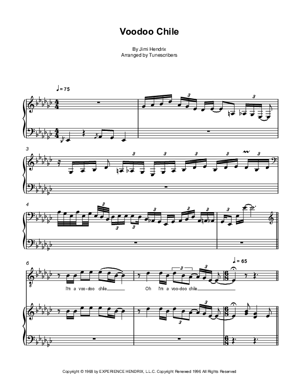 Voodoo Chile (arr. Tunescribers)