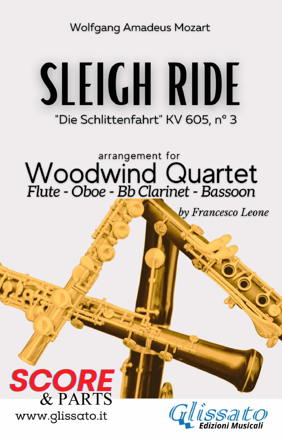 Sleigh Ride - Woodwind Quartet (score & parts) (arr. Francesco Leone)
