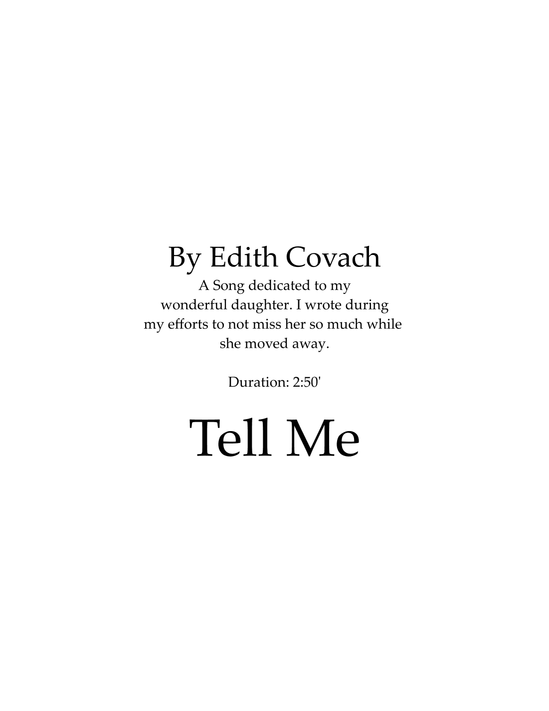 Tell Me