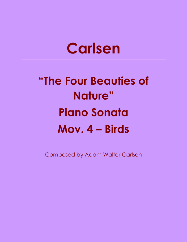 The Four Beauties of Nature Piano Sonata Mov. 4 - Birds