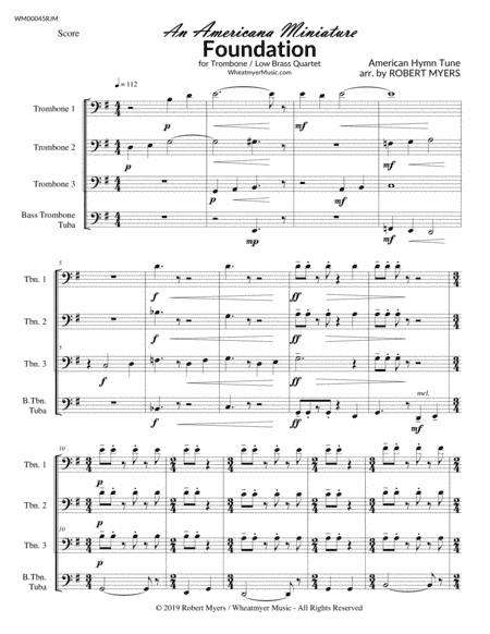 Foundation (arr. Robert Myers)