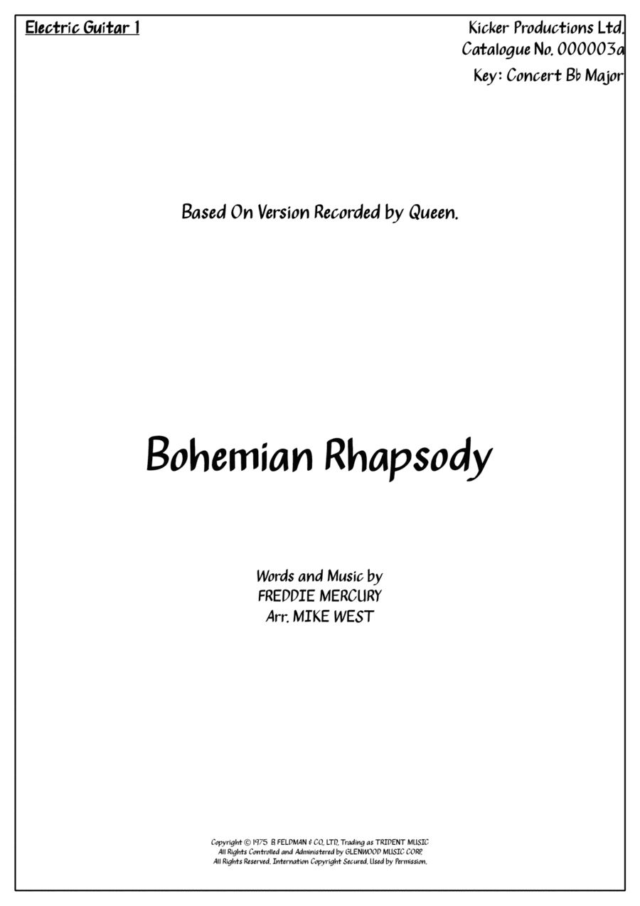 Bohemian Rhapsody (arr. Arr. Mike West)