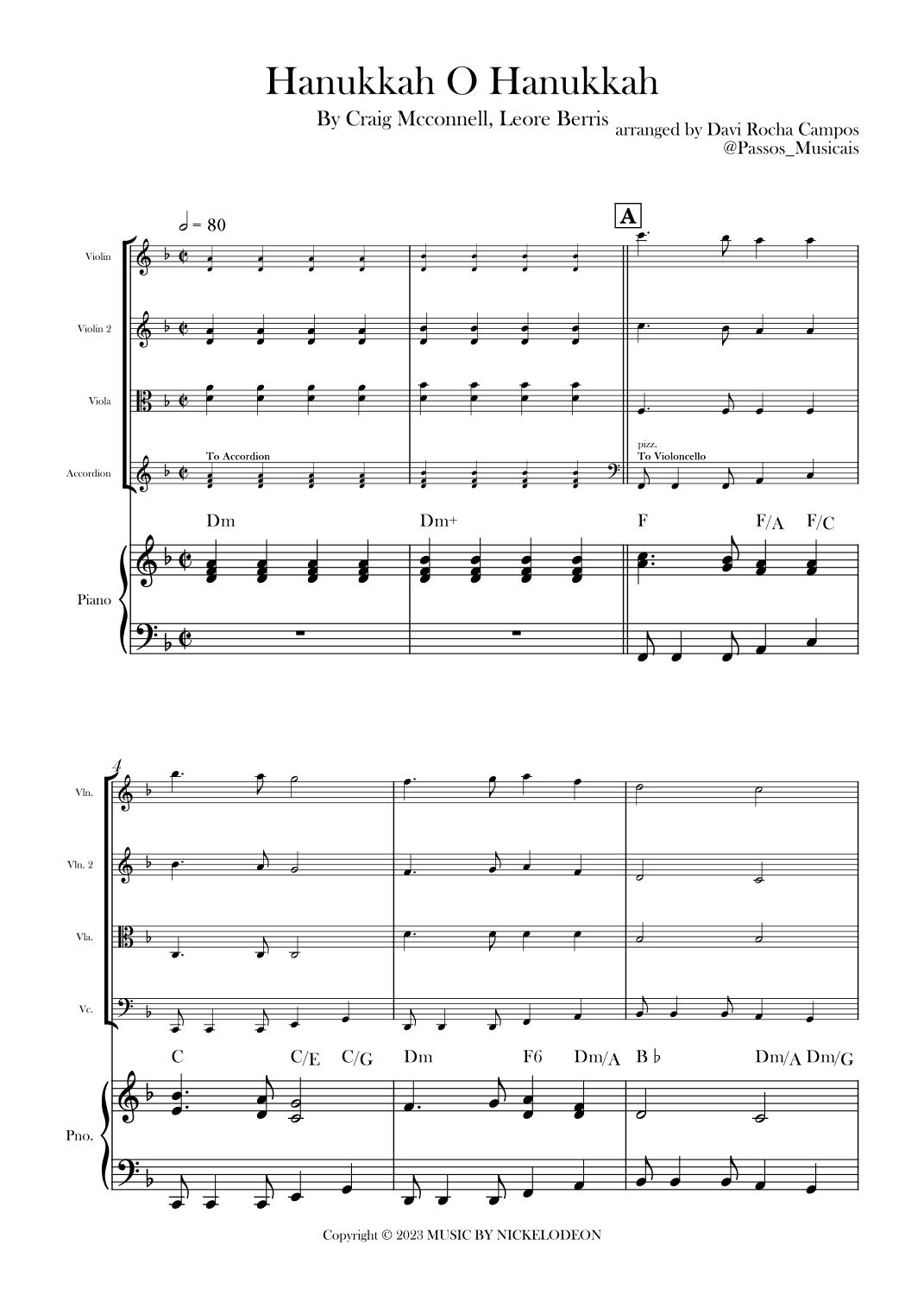 Hanukkah O Hanukkah (arr. Davi Rocha Campos)