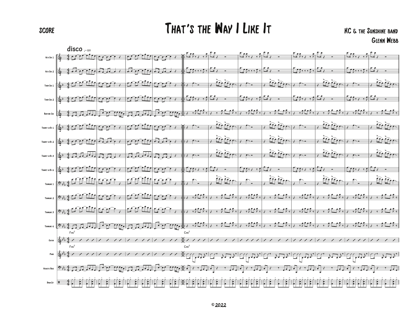 That's The Way (i Like It) (arr. Glenn Webb)