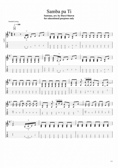 Samba Pa Ti (arr. Daryl Shawn)