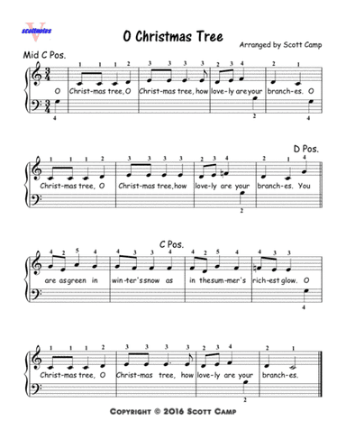 O Christmas Tree (First Year Piano Students) (arr. Scott Camp)