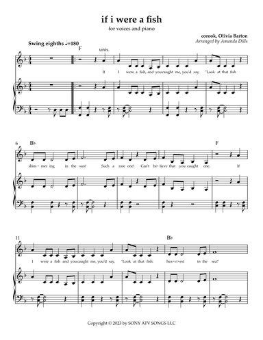 If I Were A Fish (arr. Amanda Dills)