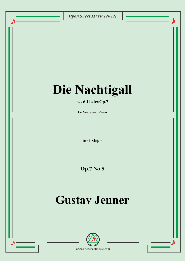 Jenner-Die Nachtigall,in G Major,Op.7 No.5 (arr. OSM Press)