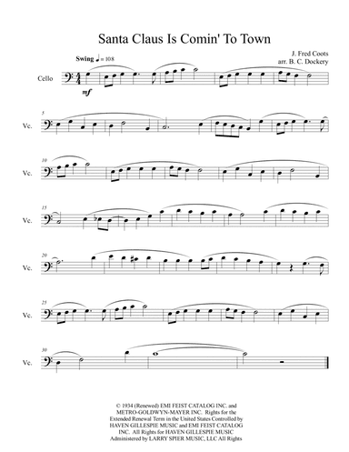 Santa Claus Is Comin' To Town (arr. B. C. Dockery)