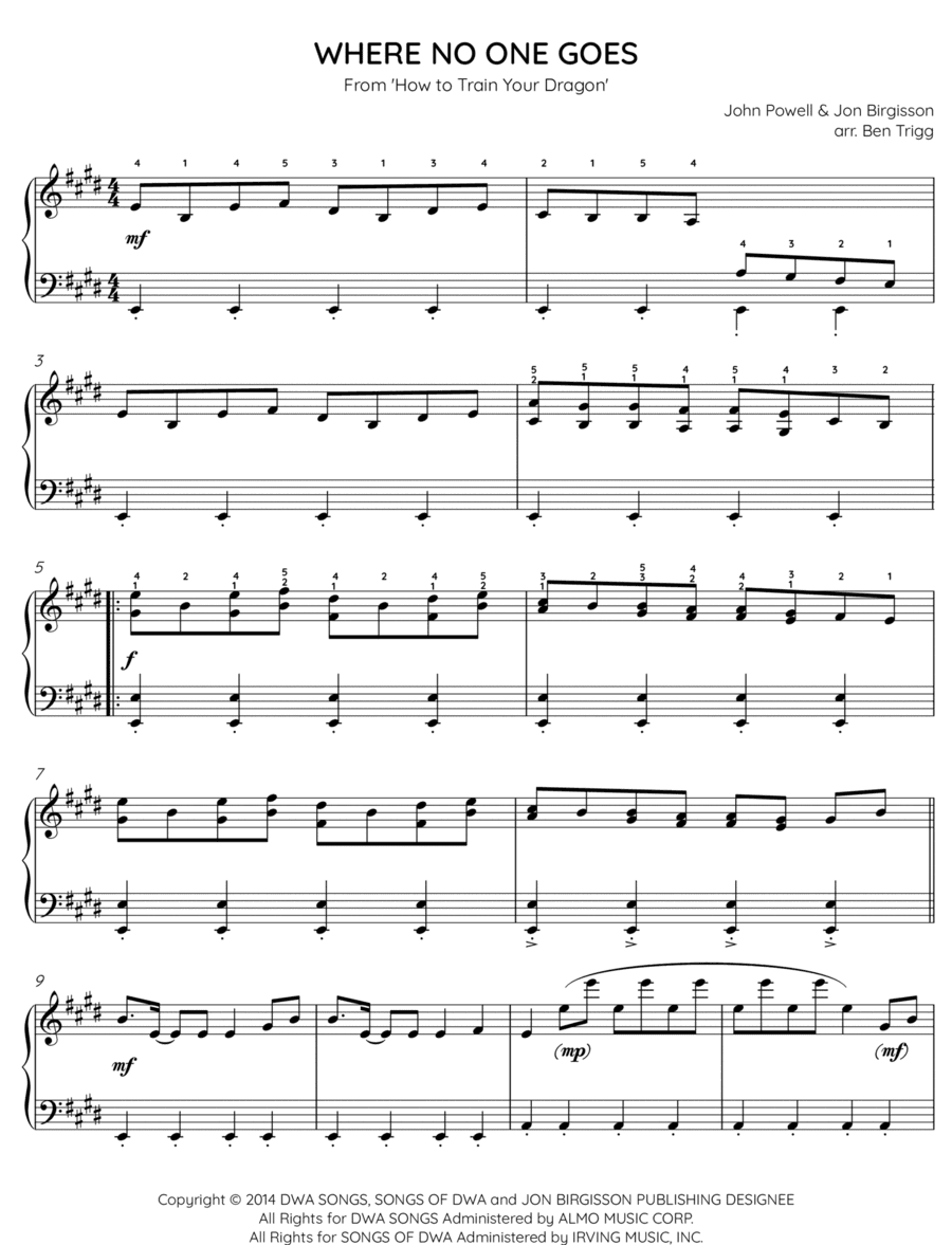 Where No One Goes (arr. Ben Trigg)
