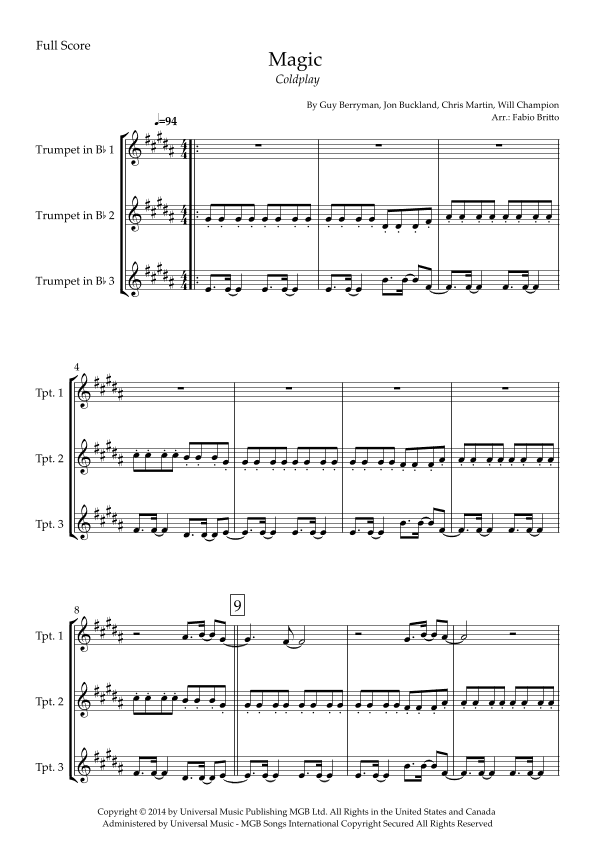 Magic (arr. Fabio Britto)