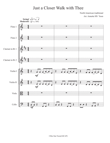 Just a Closer Walk with Thee (arr. Annette HS Yoon)