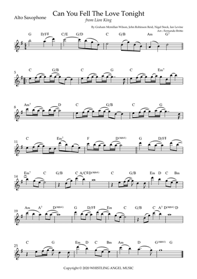 Can You Feel The Love Tonight (arr. Fernando Britto)