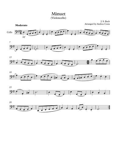 Minuet in G (arr. Andrea Costa)