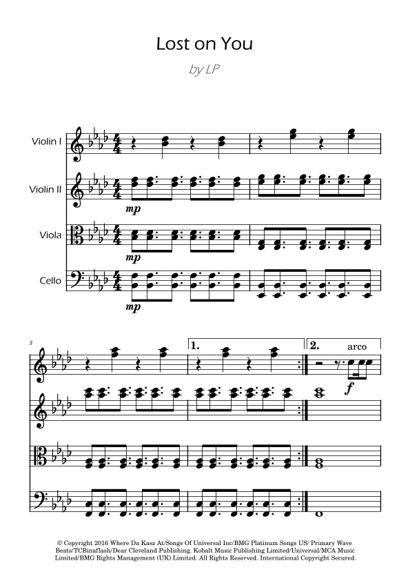 Lost On You (arr. Ygor Nunes)