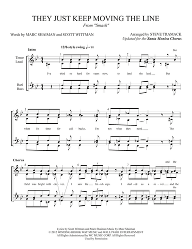 They Just Keep Moving The Line (arr. Steve Tramack)