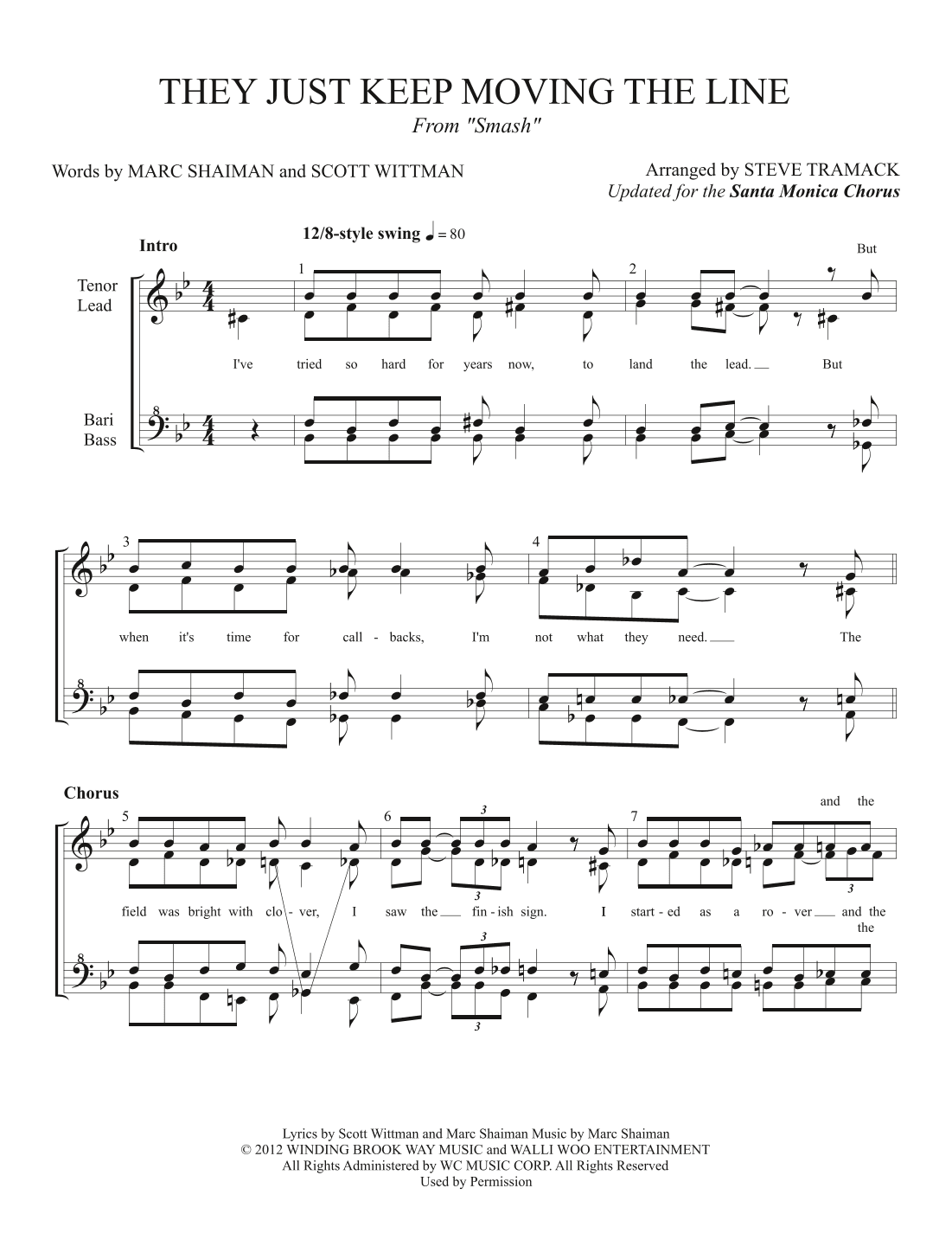 They Just Keep Moving The Line (arr. Steve Tramack)