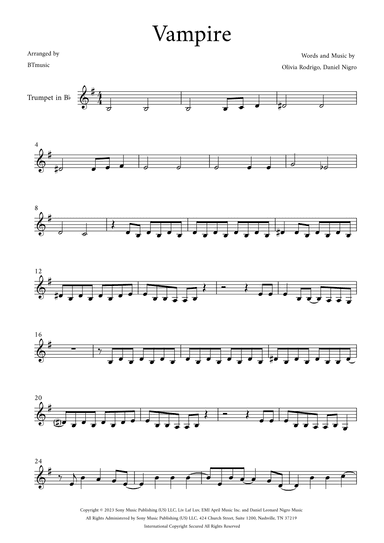 Vampire (arr. BTmusic)