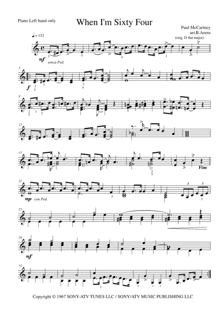 When I'm Sixty-four (arr. Barbara Arens)