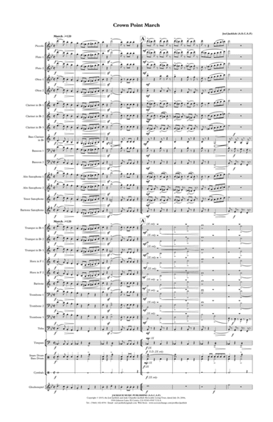 Crown Point March (for Band) 11x17 TABLOID SCORE ONLY