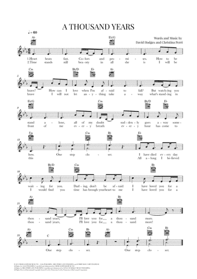 A Thousand Years (arr. Cadenza Editions)