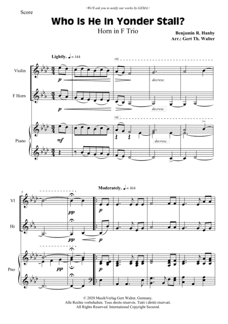 Who Is He In Yonder Stall? (arr. Gert Th. Walter)