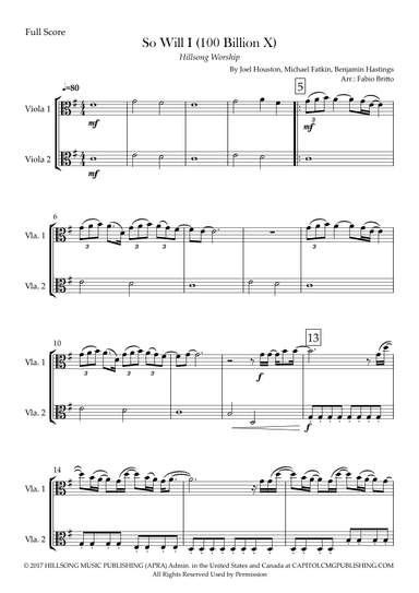 So Will I (100 Billion X) (arr. Fabio Britto)