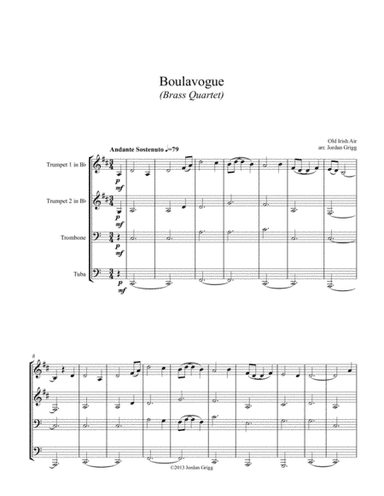 Boulavogue (Brass Quartet) (arr. Jordan Grigg)
