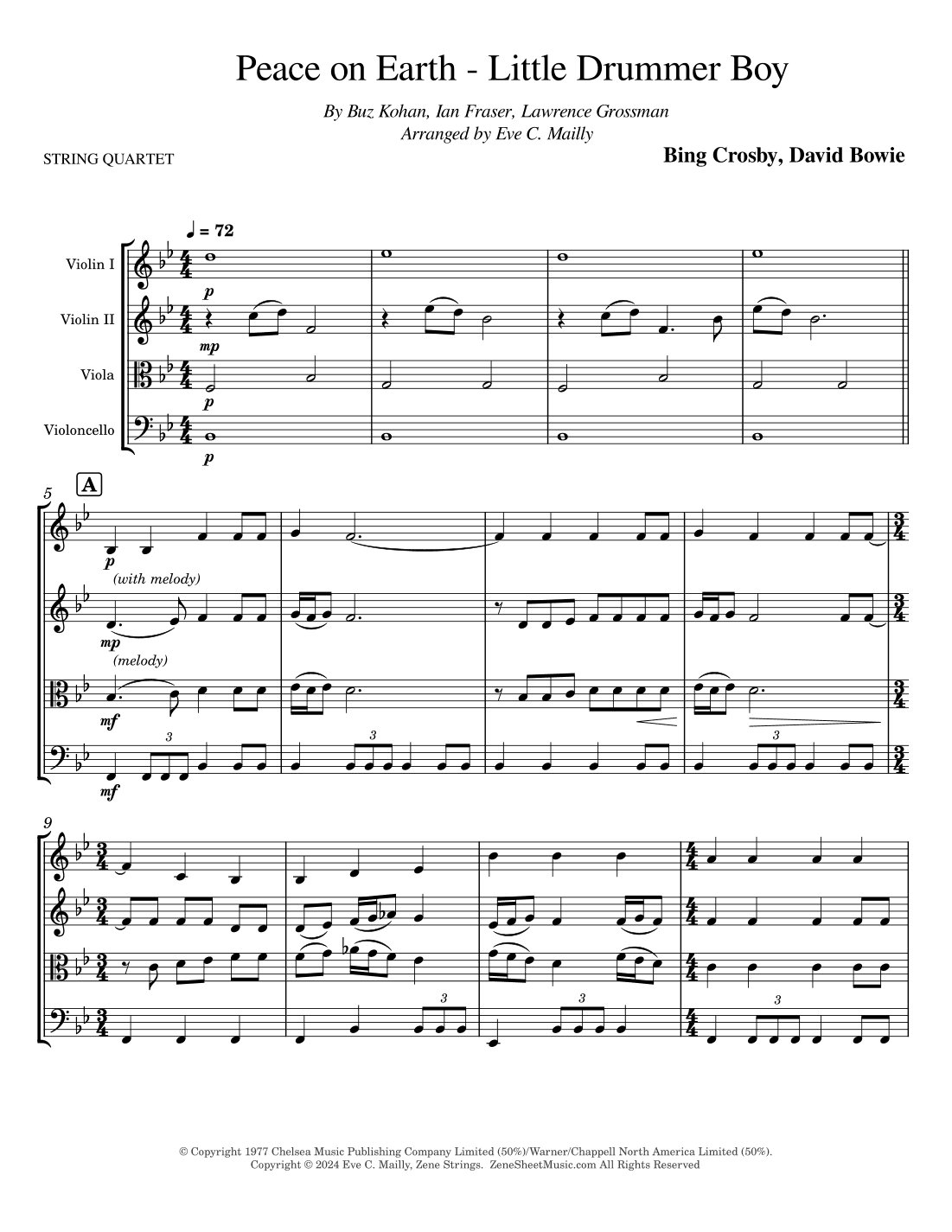 Peace On Earth (arr. Eve C. Mailly - Zene Strings)