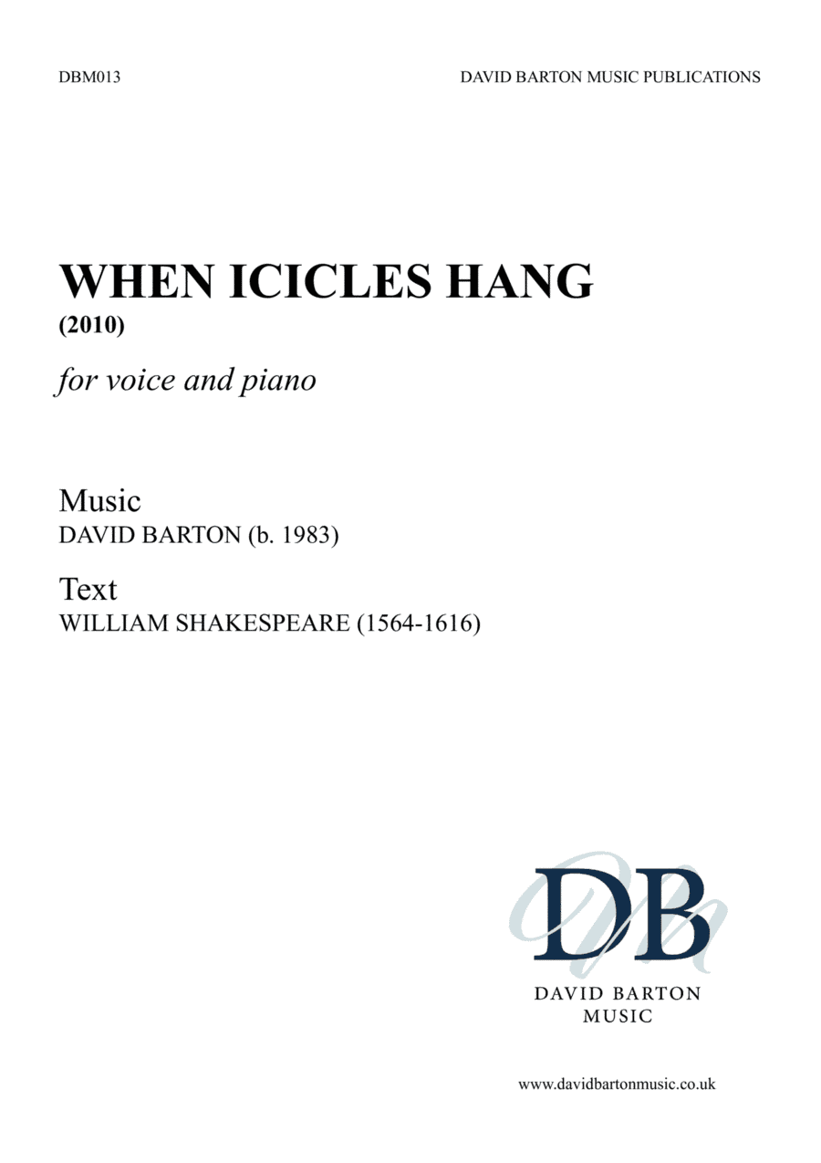 When Icicles Hang