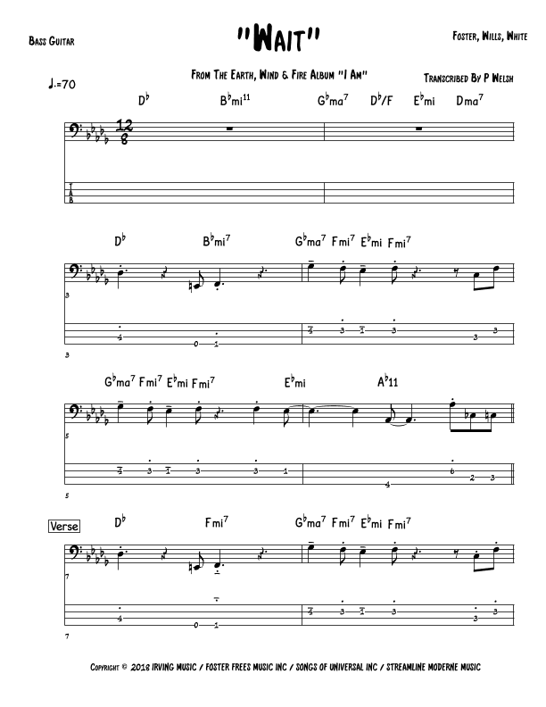 Wait (arr. Accubass)