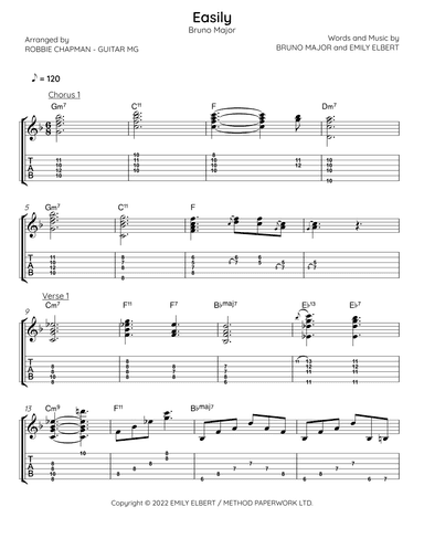 Easily (arr. Robbie Chapman - Guitar MG)
