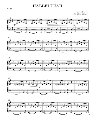 Hallelujah (arr. Oswin Carruido)