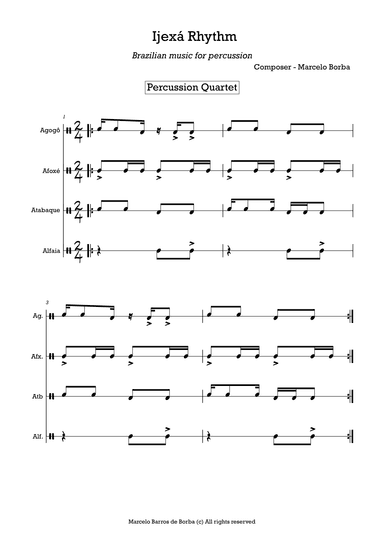 Ijexá Rhythm (Brazilian music on percussion)