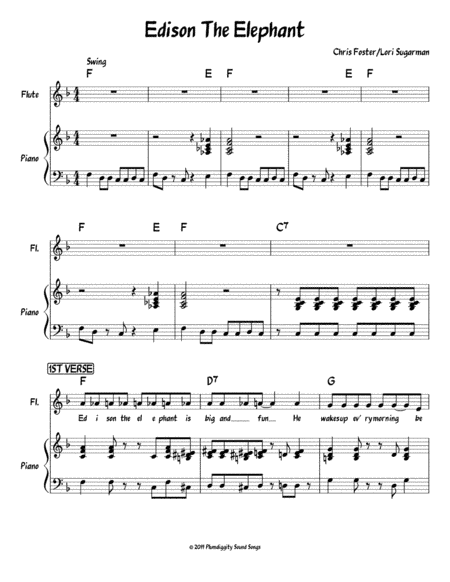 Edison The Elephant -  Piano/Vocal/Guitar