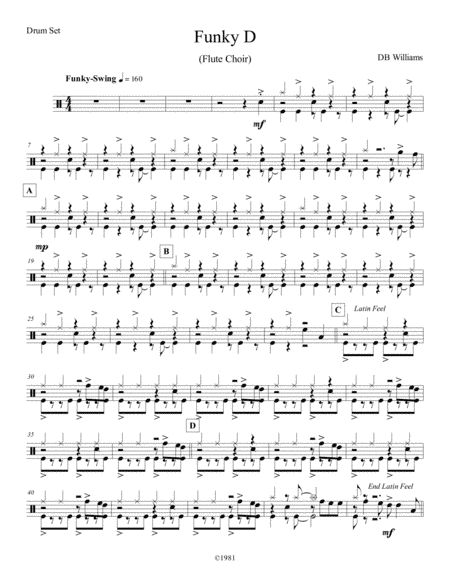 Funky D (Flute) Drum Set