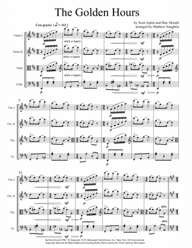 Golden Hours (arr. Matthew Naughtin)
