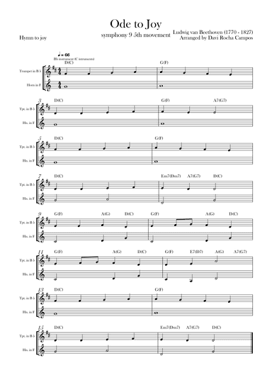 Ode To joy (Symphony 9 5th movement) (arr. Davi Rocha Campos)