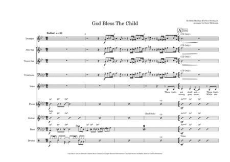 God Bless' The Child (arr. Daryl McKenzie)