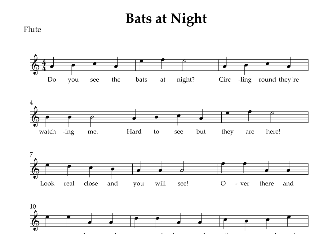 Bats at Night (arr. Wesley S. SIlva)
