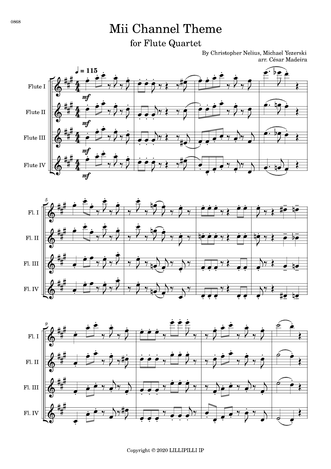 Mii Channel Theme (arr. César Madeira)
