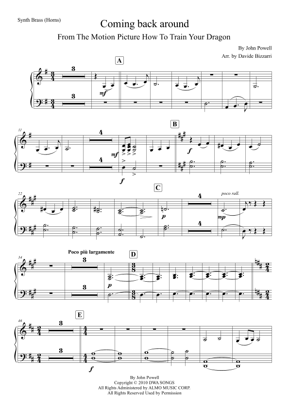 Coming Back Around (arr. Davide Bizzarri)