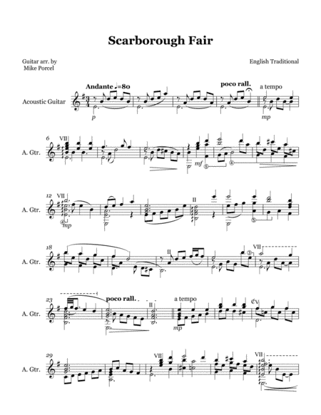 Scarborough Fair (arr. Mike Porcel)