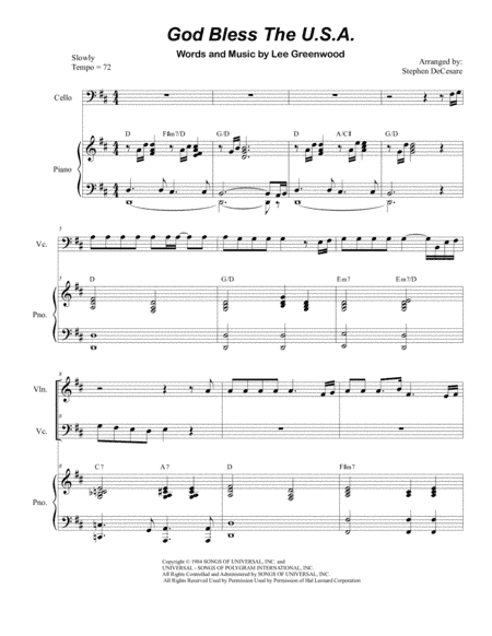 God Bless The U.S.A. (arr. Stephen DeCesare)
