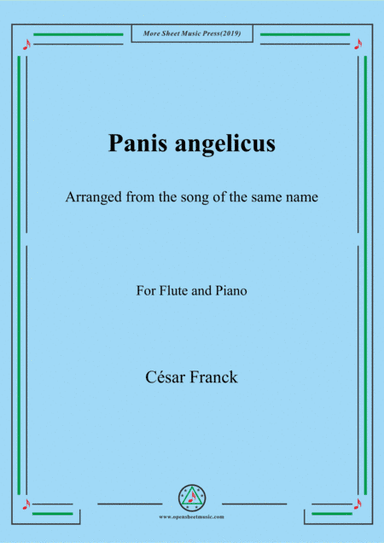Franck-Panis angelicus,for Flute and Piano (arr. MSM)