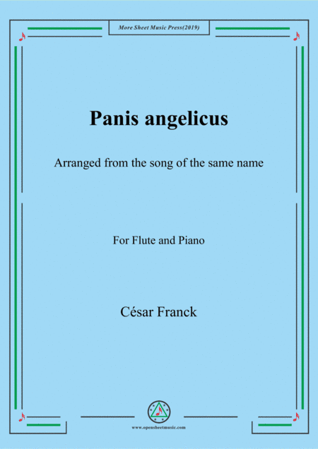 Franck-Panis angelicus,for Flute and Piano (arr. MSM)