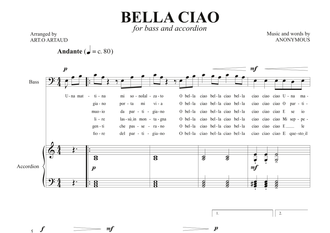 Bella Ciao (arr. Art.o Artaud)