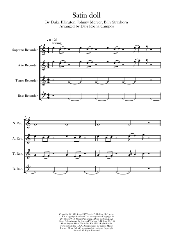 Satin Doll (arr. Davi Rocha Campos)